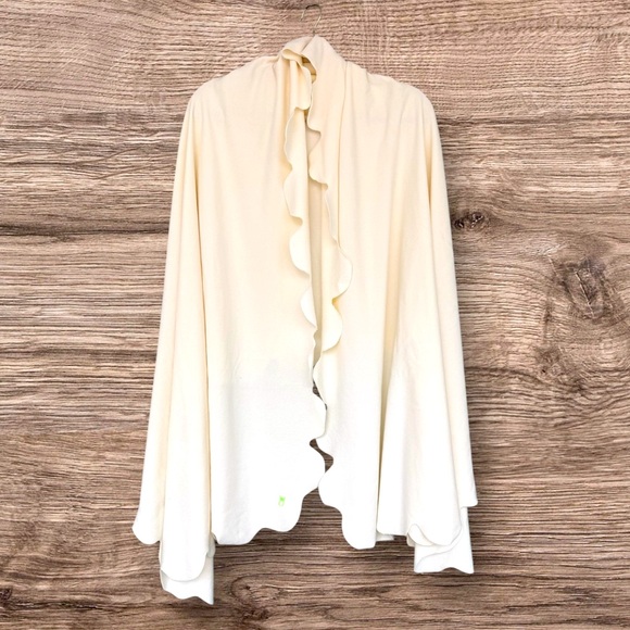 Dudley Stephens Five Mile River Scarf Wrap Cream Terry Fleece - Picture 5 of 6